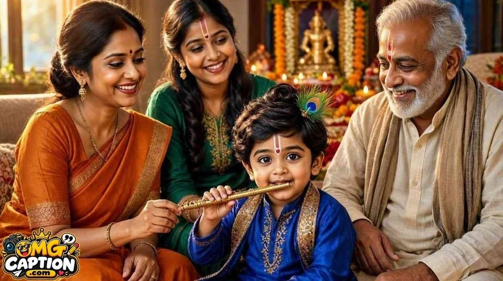 Janmashtami Captions for Family and Friends