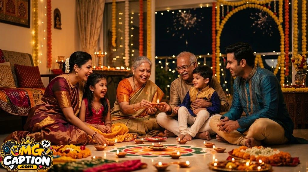 Diwali Family Captions