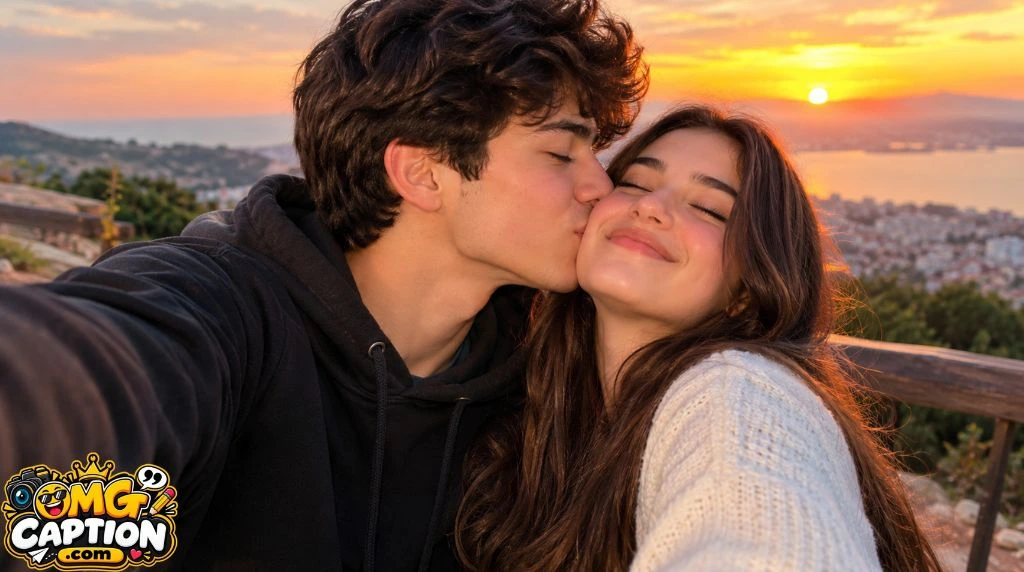 First Kiss Captions for Selfies