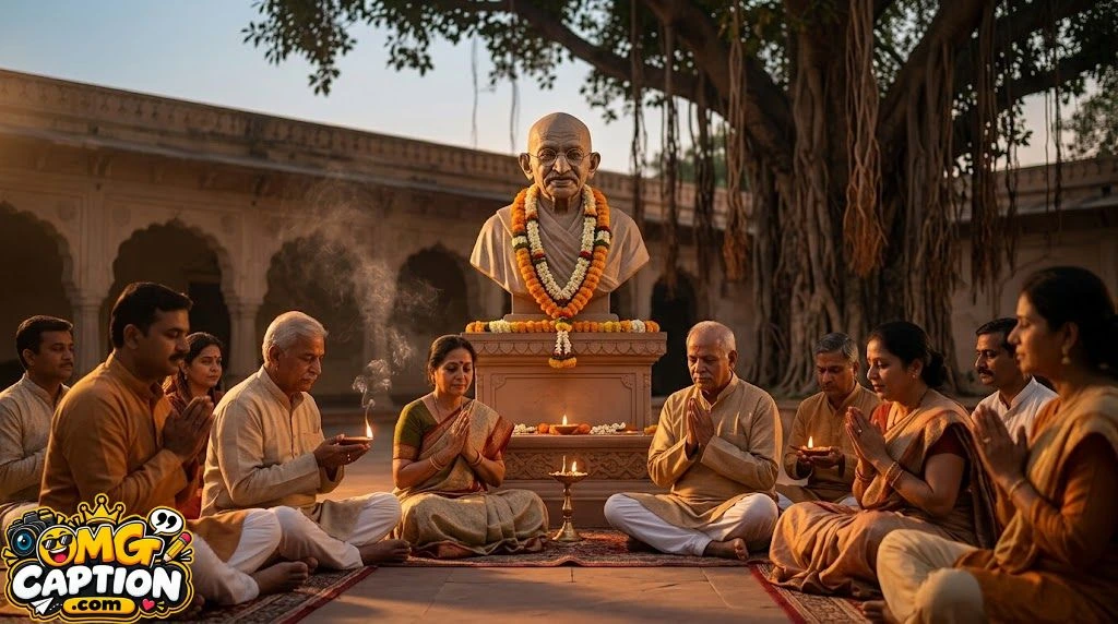 Gandhi Jayanti Captions for Prayer and Tribute Events