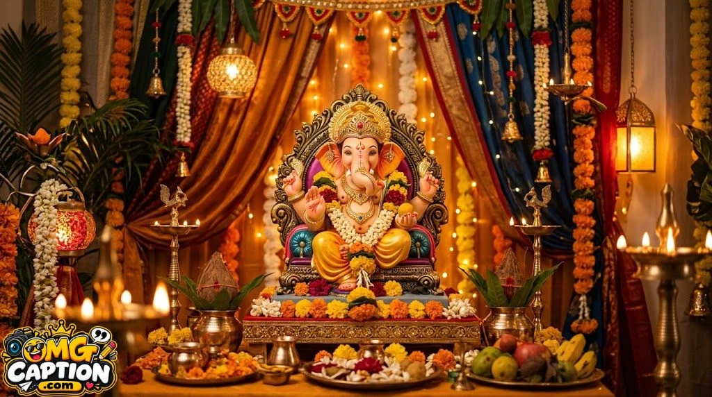 Ganesh Chaturthi Decoration Facebook Captions