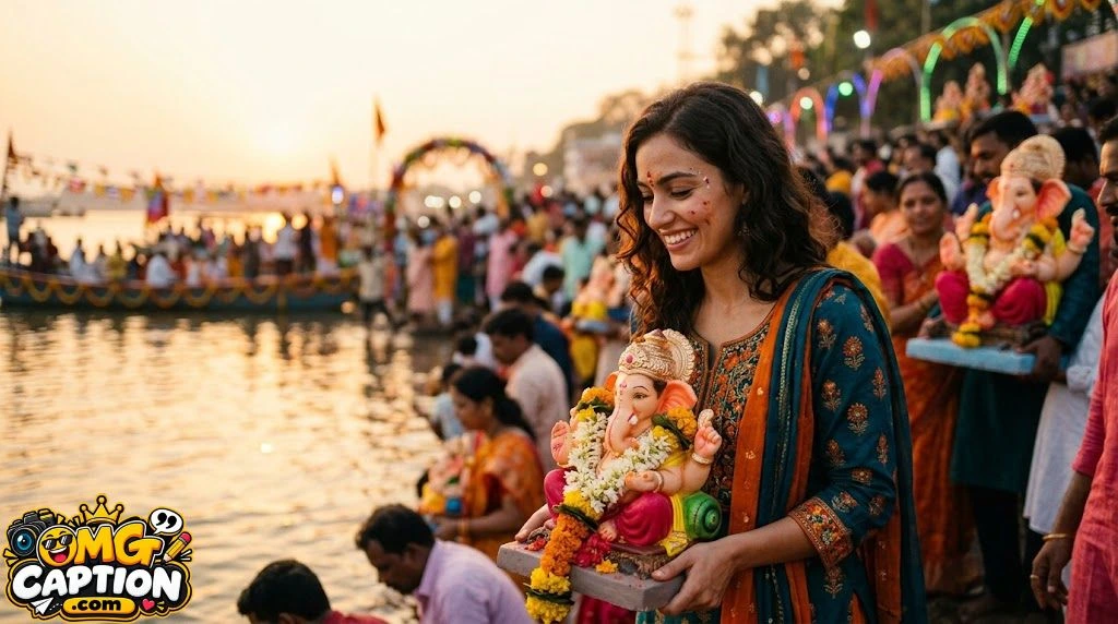 Ganesh Visarjan Captions for Instagram
