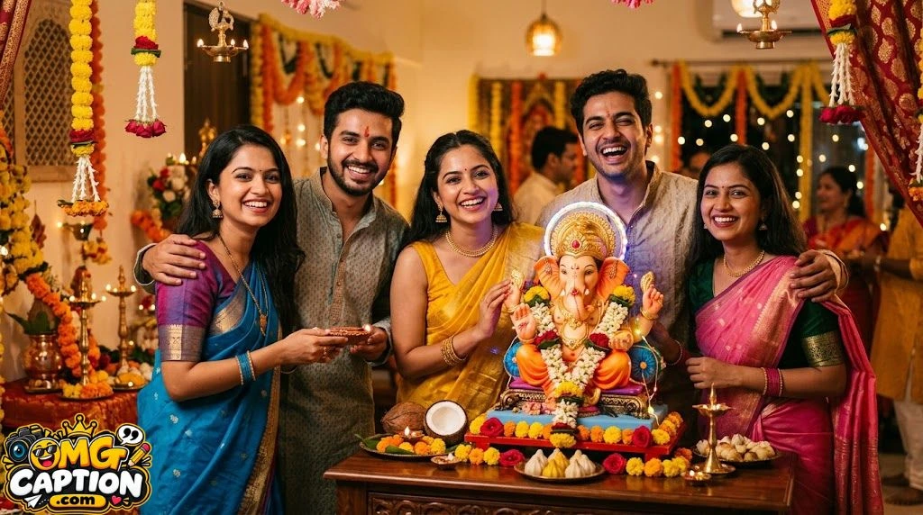 Ganpati Captions for Friends and Group Photos