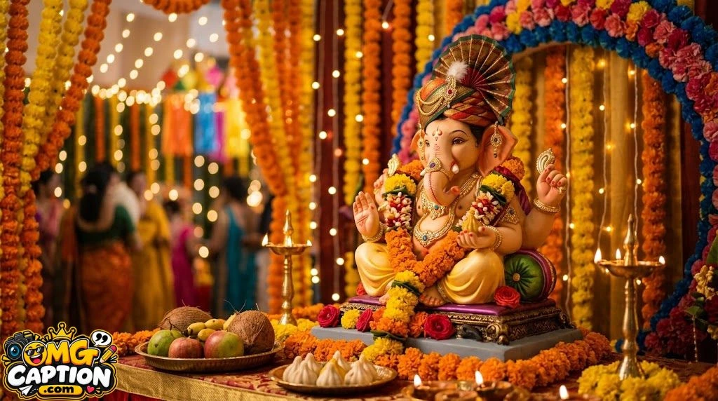 Ganpati Captions with Emojis