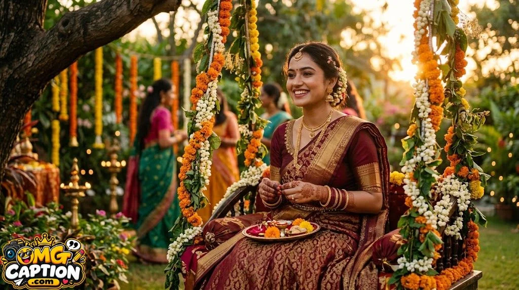 Hartalika Teej Captions for Unmarried Girls
