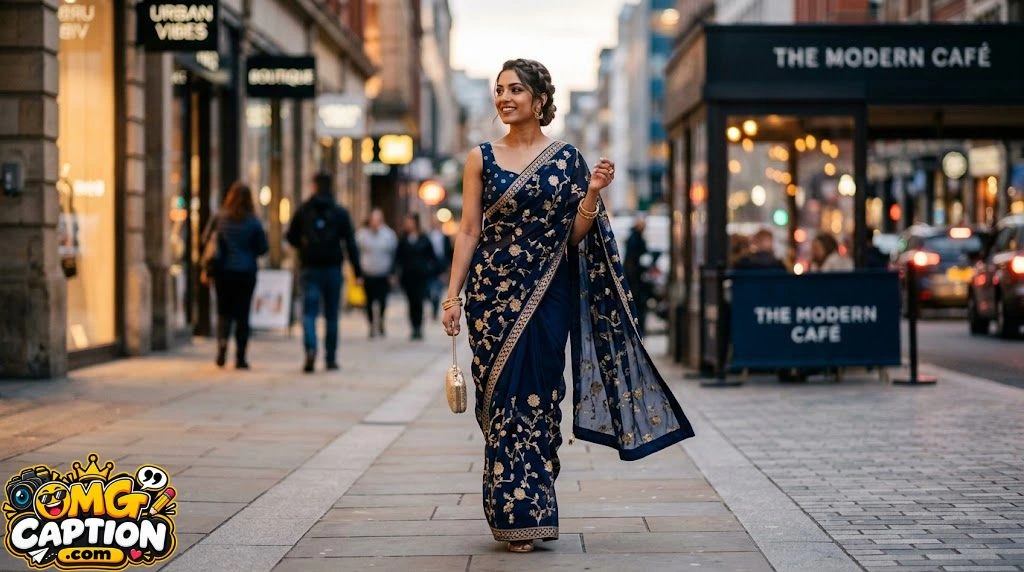 Modern Saree Captions for Trendy Instagram Looks