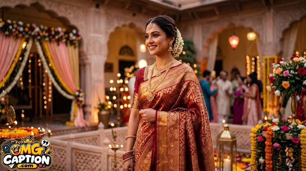 Saree Captions for Wedding and Festive Looks